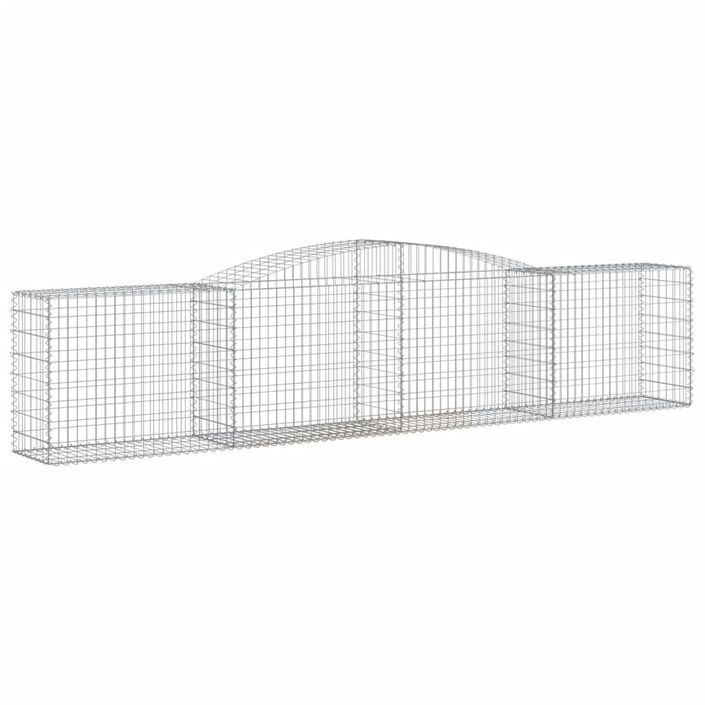 Paniers à gabions arqués 8 pcs 400x50x80/100 cm Fer galvanisé - Photo n°3