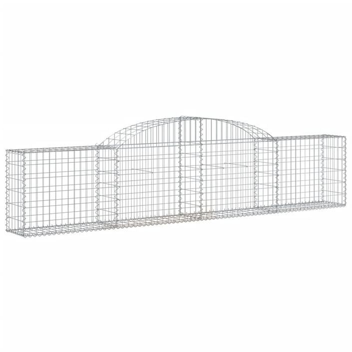 Paniers à gabions arqués 9 pcs 300x30x60/80 cm Fer galvanisé - Photo n°3