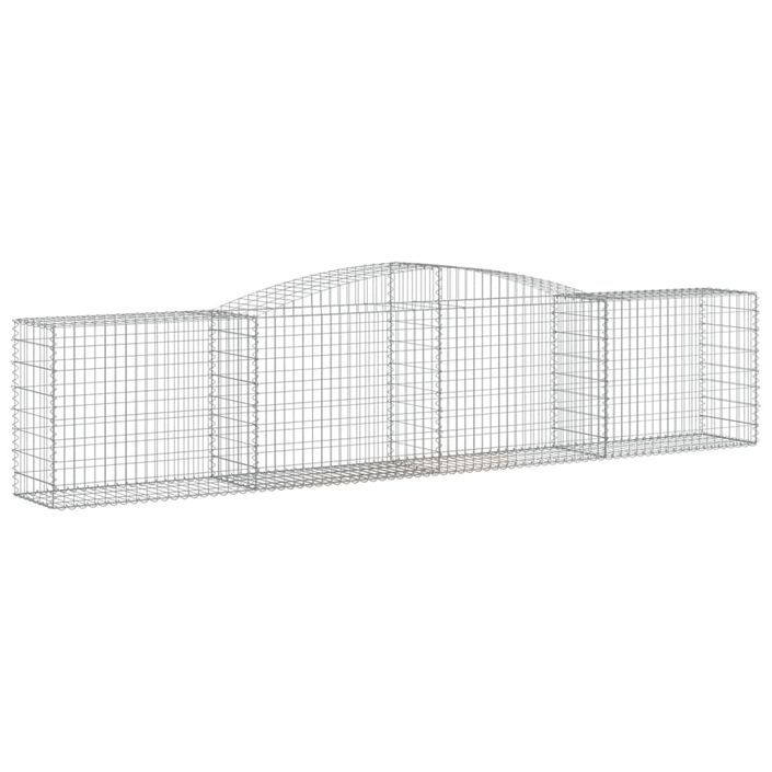 Paniers à gabions arqués 9 pcs 400x50x80/100 cm Fer galvanisé - Photo n°3