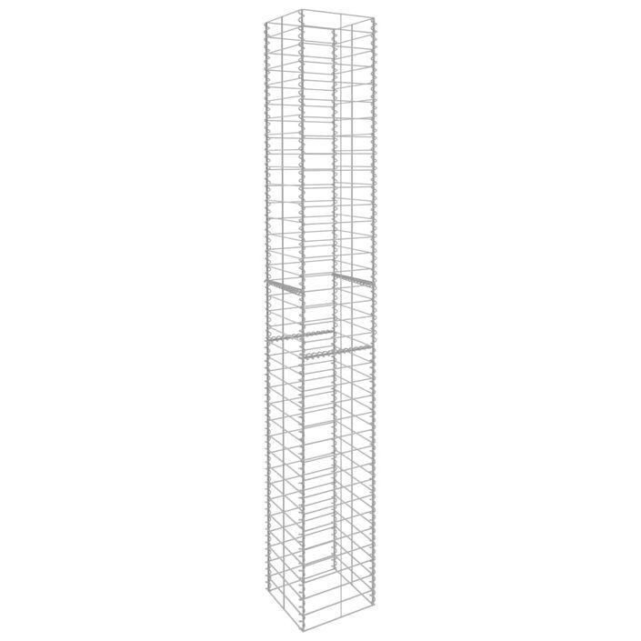 Paniers de gabion 3 pcs Acier galvanisé 25 x 25 x 197 cm - Photo n°3