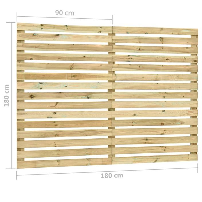 Panneau de clôture de jardin Bois de pin imprégné 180 x 180 cm - Photo n°5