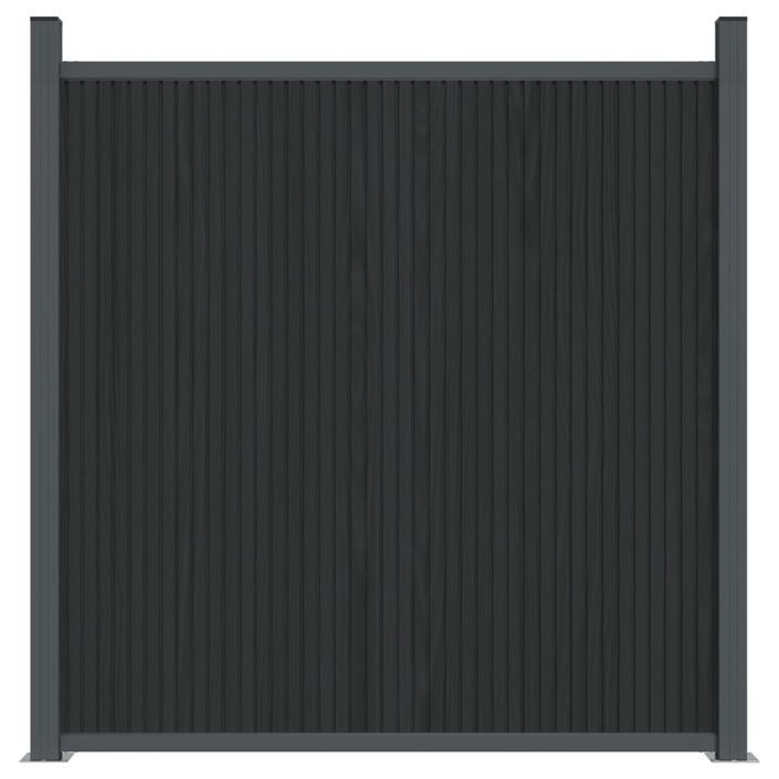 Panneau de clôture gris 353x186 cm WPC - Photo n°4
