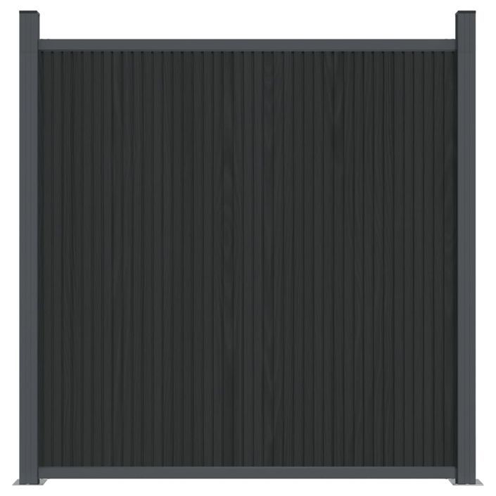Panneau de clôture gris 699x186 cm WPC - Photo n°4