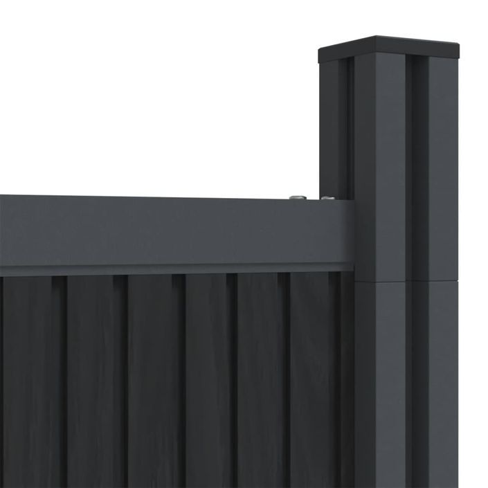 Panneau de clôture gris 699x186 cm WPC - Photo n°7