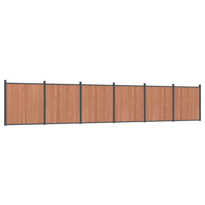 Panneau de clôture marron 1045x186 cm WPC - Photo n°2