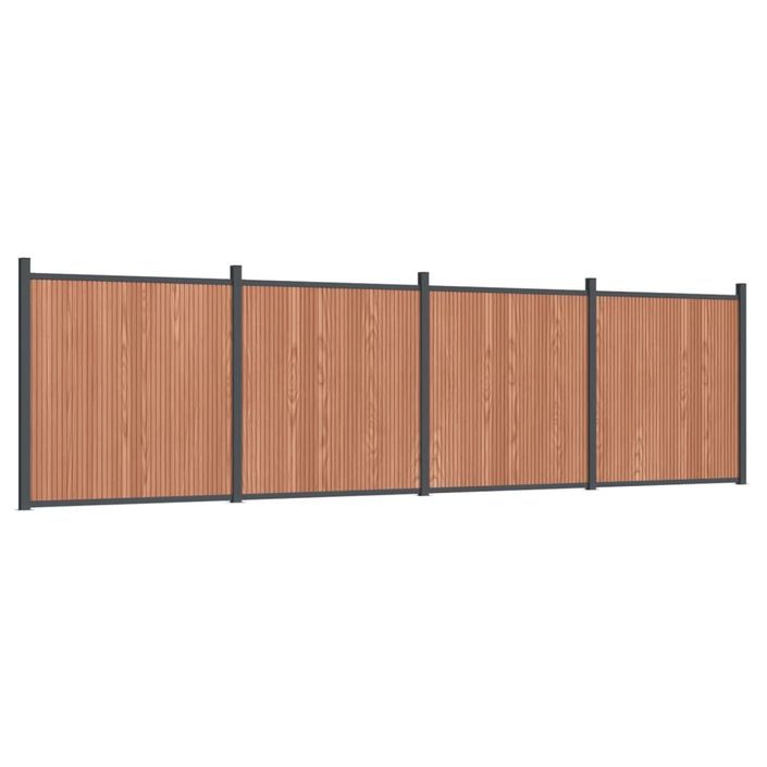Panneau de clôture marron 699x186 cm WPC - Photo n°2