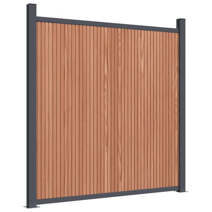 Panneau de clôture marron 699x186 cm WPC - Photo n°3