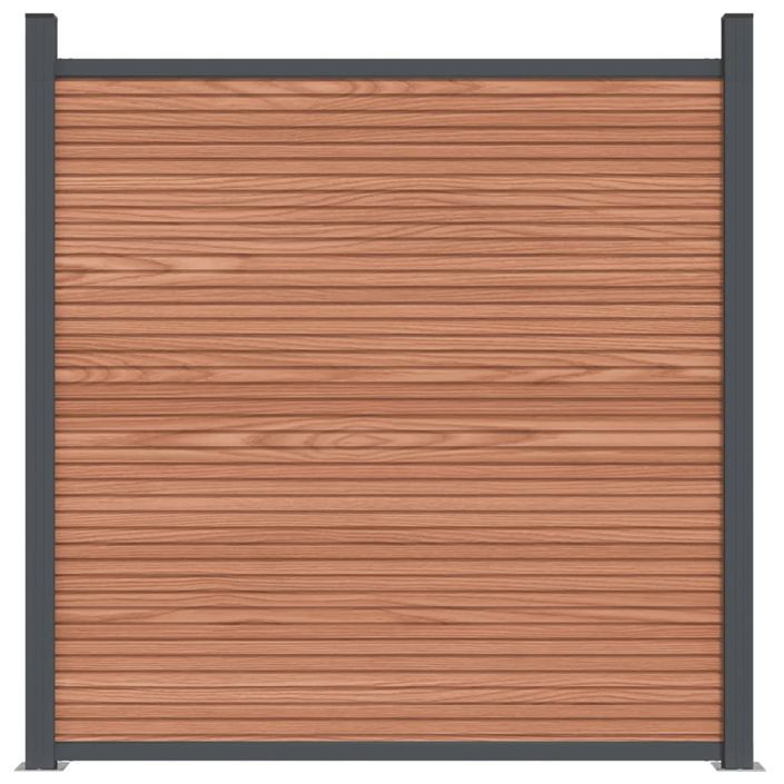 Panneau de clôture marron 699x186 cm WPC - Photo n°7