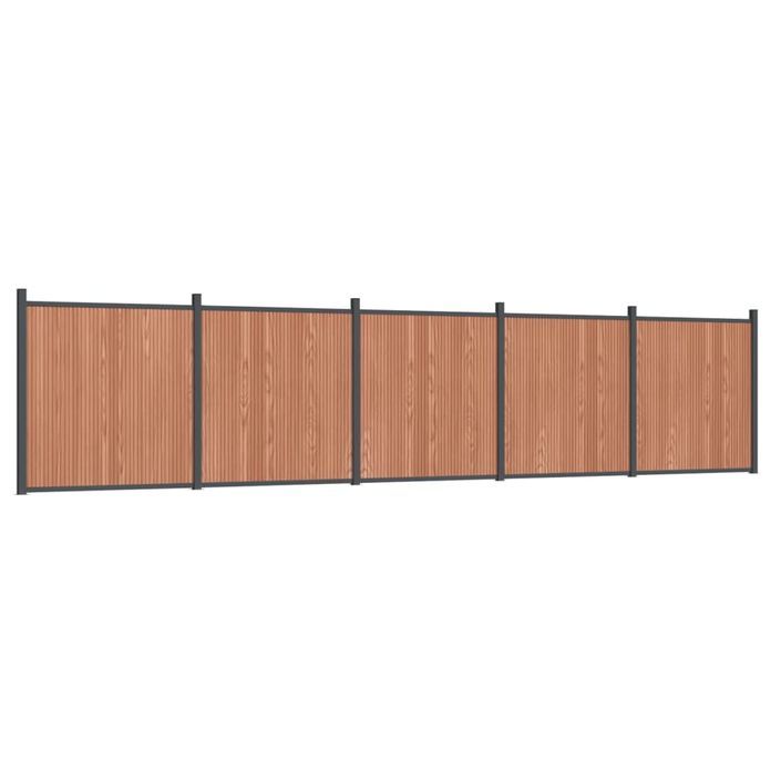 Panneau de clôture marron 872x186 cm WPC - Photo n°2