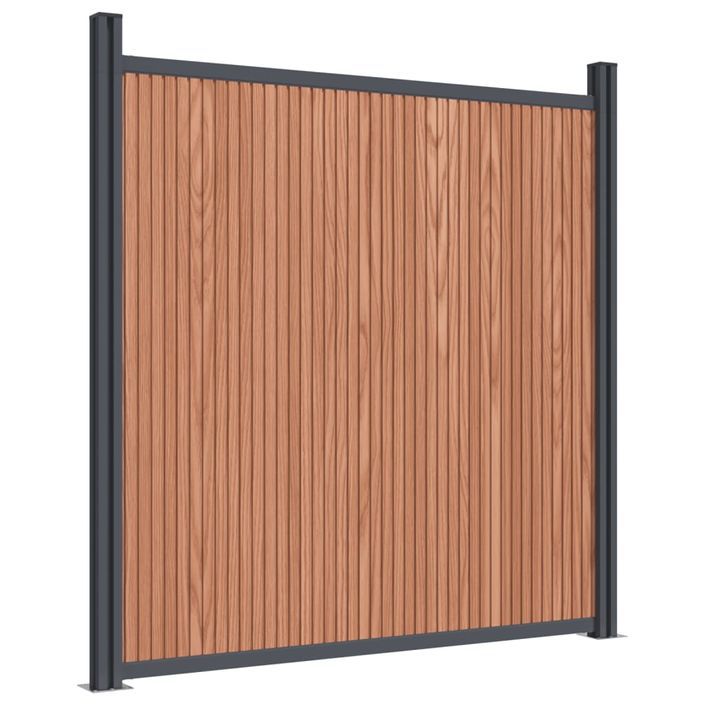 Panneau de clôture marron 872x186 cm WPC - Photo n°6