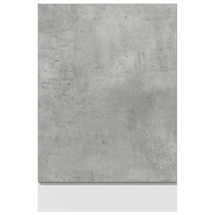 Panneau de lave-vaisselle gris béton 45x3x67 cm - Photo n°3