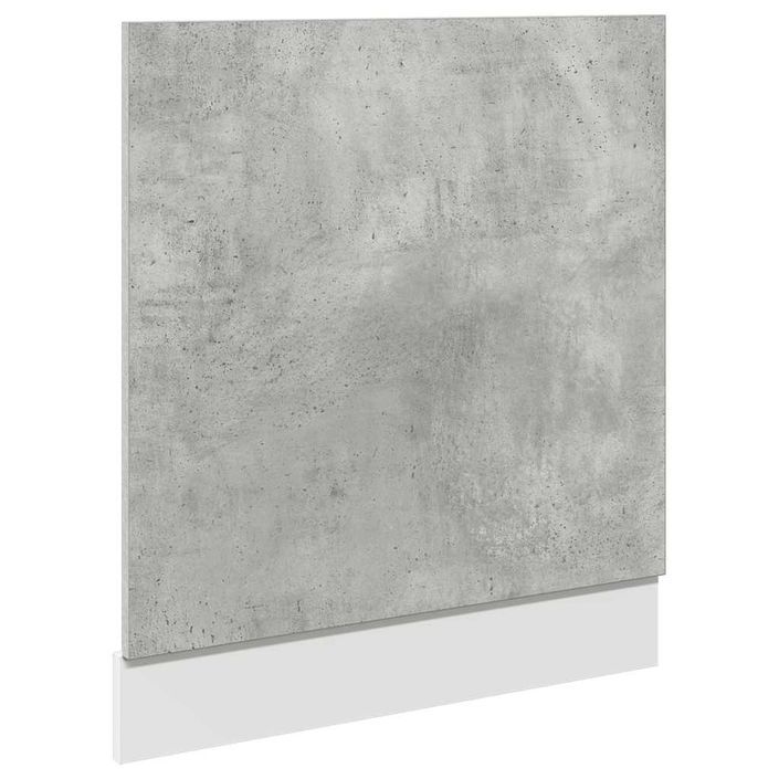 Panneau de lave-vaisselle gris béton 60x1,5x67 cm - Photo n°2