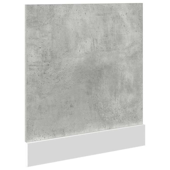 Panneau de lave-vaisselle gris béton 60x1,5x67 cm - Photo n°5