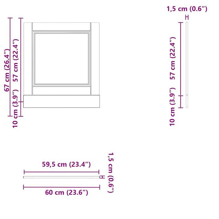 Panneau de lave-vaisselle Porto blanc 60x1,5x67 cm - Photo n°8