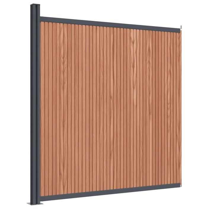 Panneaux de clôture marron 173x186 cm WPC - Photo n°6