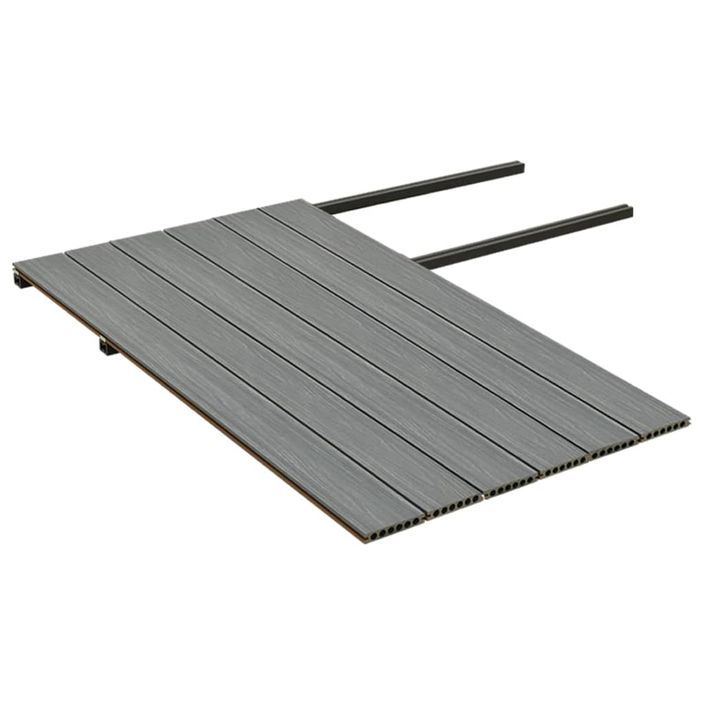 Panneaux de terrasse et accessoires WPC Marron/gris 15 m² 4 m - Photo n°6