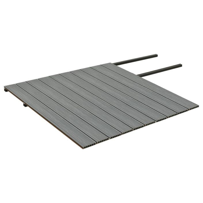 Panneaux de terrasse et accessoires WPC Marron/gris 25 m² 4 m - Photo n°6