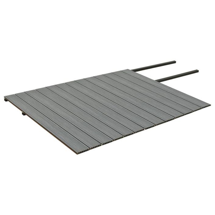Panneaux de terrasse et accessoires WPC Marron/gris 26 m² 2,2 m - Photo n°5