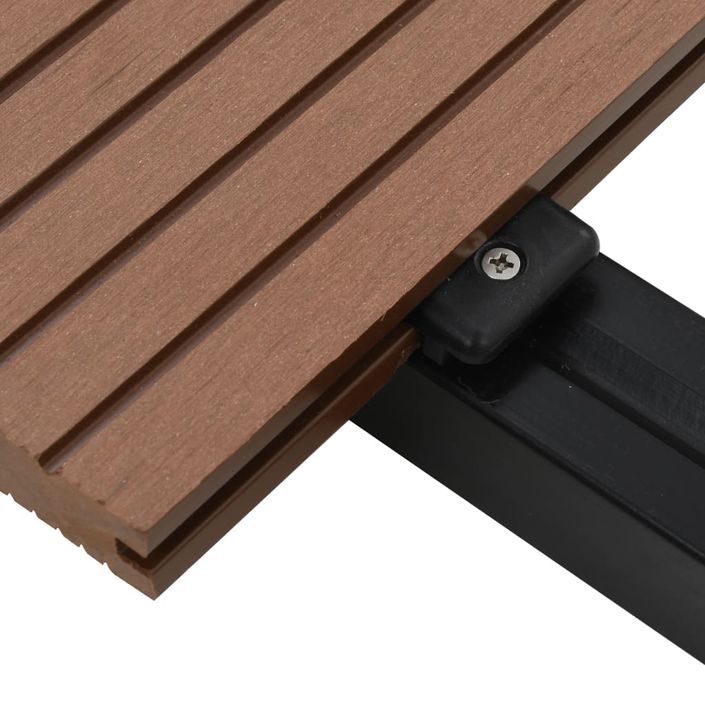 Panneaux de terrasse WPC et accessoires 10 m² 4 m Marron clair - Photo n°5