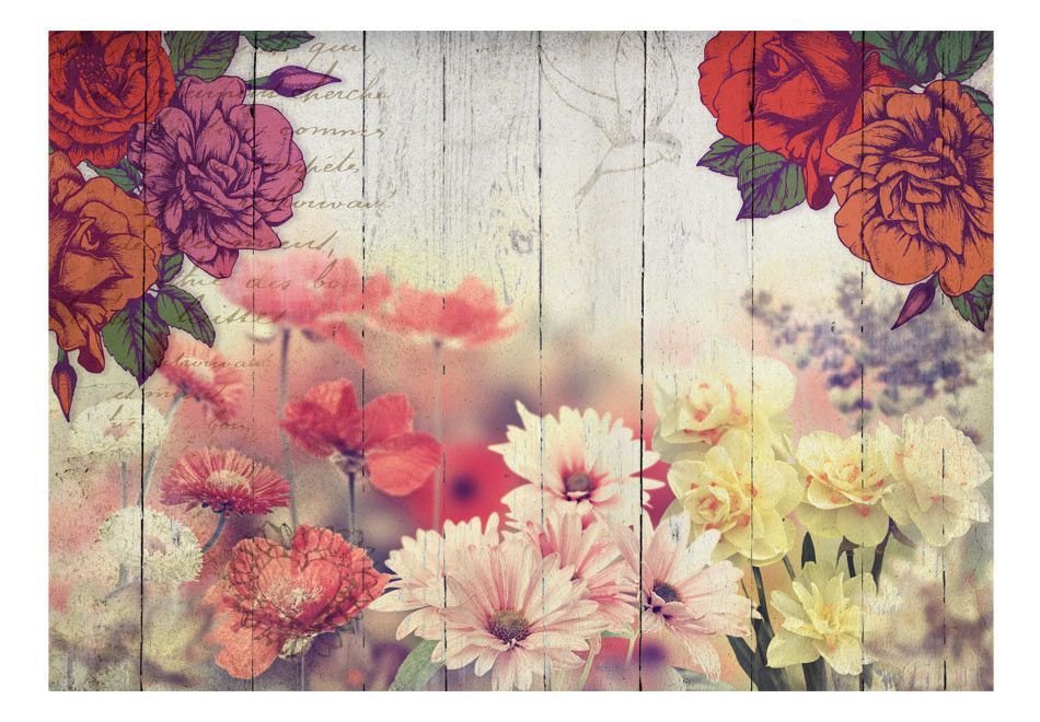Papier peint Vintage Flowers - Photo n°2