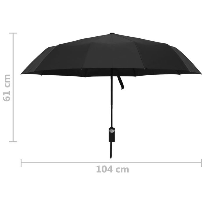 Parapluie pliable automatique Noir 104 cm - Photo n°6