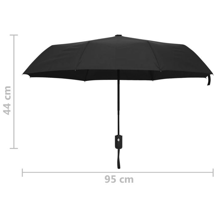 Parapluie pliable automatique Noir 95 cm - Photo n°6