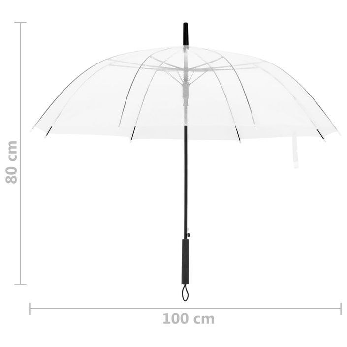 Parapluie Transparent 100 cm - Photo n°6