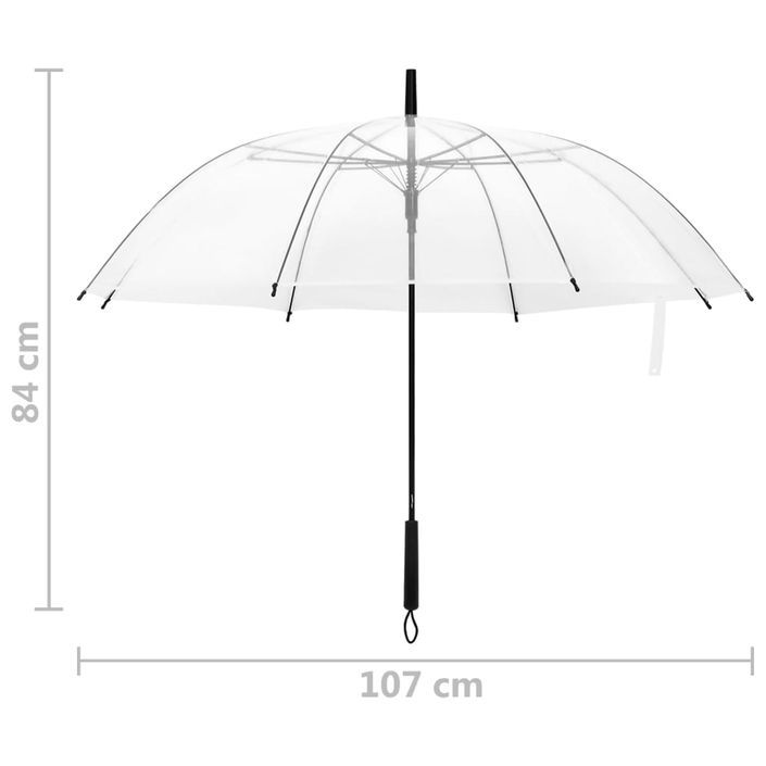 Parapluie Transparent 107 cm - Photo n°6