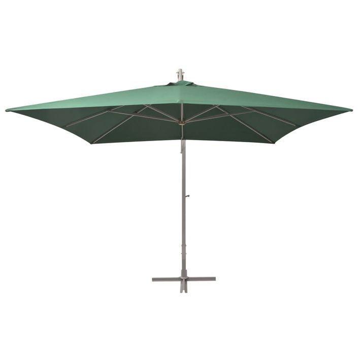 Parasol 300 x 300 cm Poteau en Aluminium Vert - Photo n°3