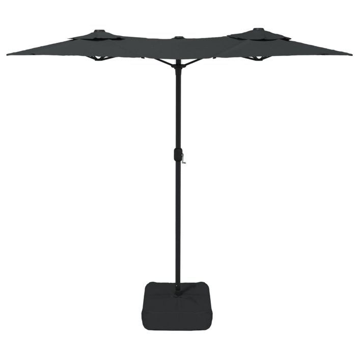 Parasol à double tête anthracite 316x240 cm - Photo n°4