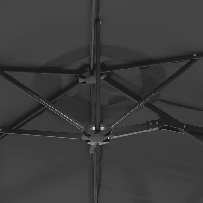 Parasol à double tête anthracite 316x240 cm - Photo n°6