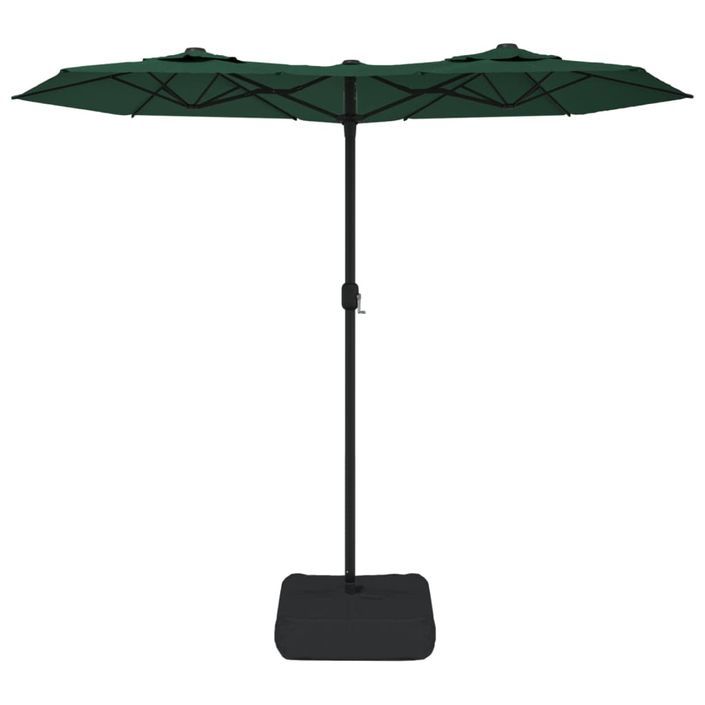 Parasol à double tête avec LED vert 316x240 cm - Photo n°4