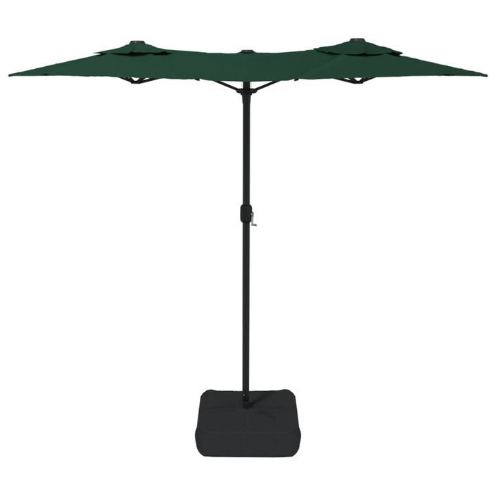 Parasol à double tête avec LED vert 316x240 cm - Photo n°5