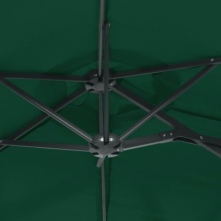 Parasol à double tête avec LED vert 316x240 cm - Photo n°7