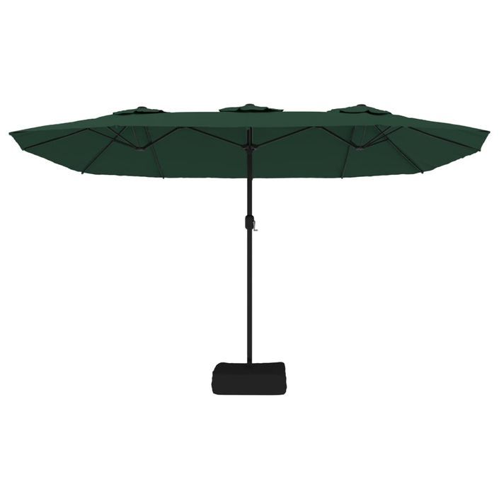 Parasol à double tête avec LED vert 449x245 cm - Photo n°5