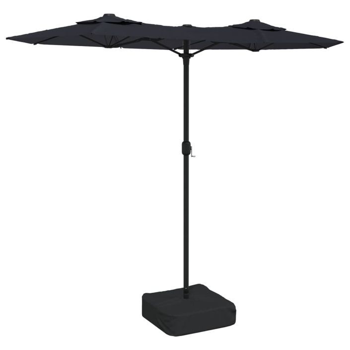 Parasol à double tête noir 316x240 cm - Photo n°1