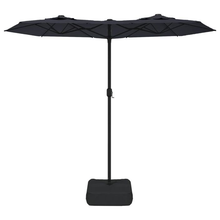 Parasol à double tête noir 316x240 cm - Photo n°3