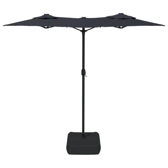 Parasol à double tête noir 316x240 cm - Photo n°4