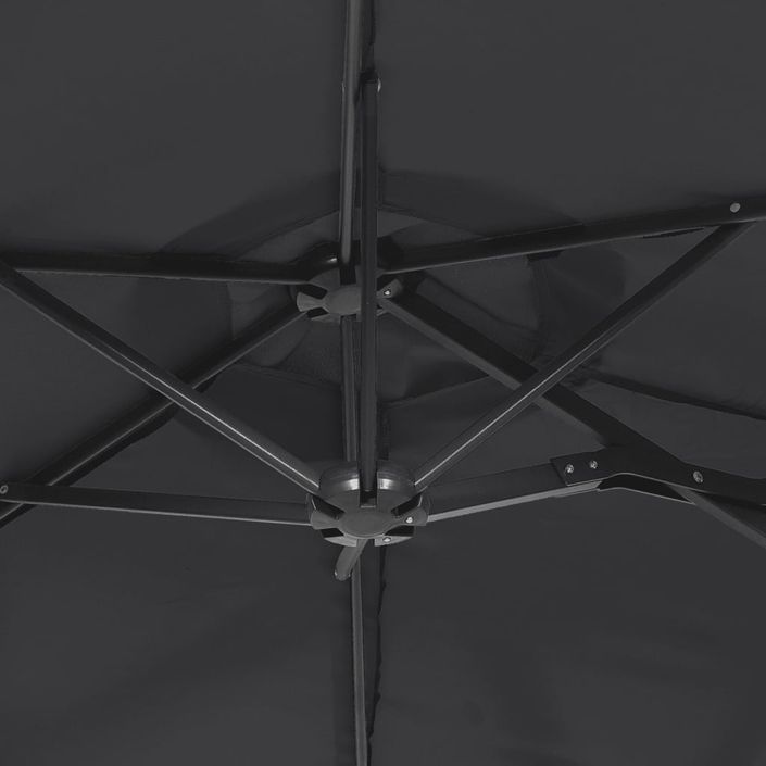Parasol à double tête noir 316x240 cm - Photo n°6