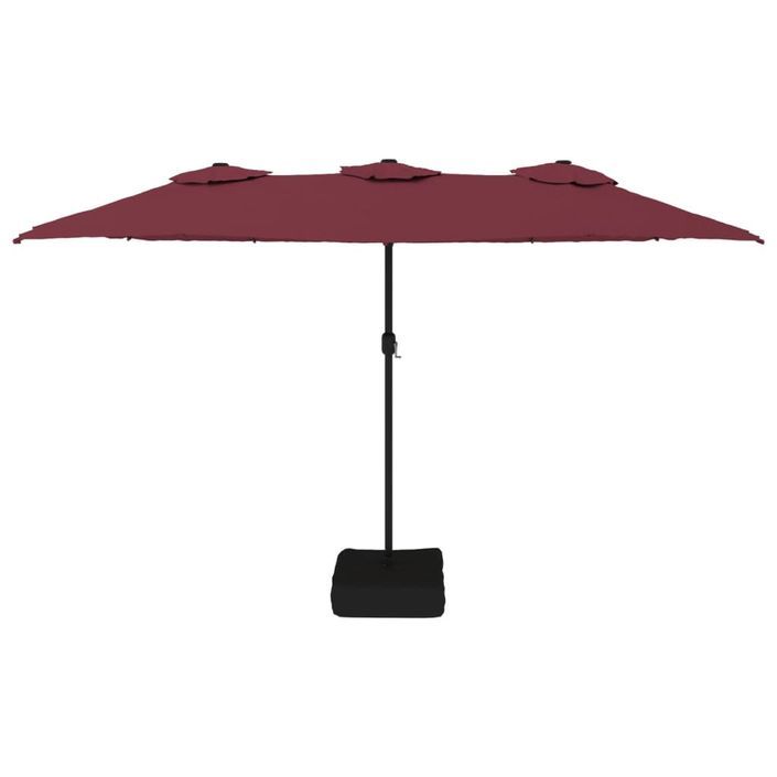 Parasol à double tête rouge bordeaux 449x245 cm - Photo n°3