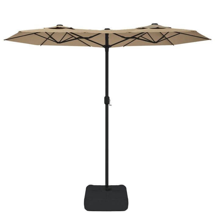 Parasol à double tête taupe 316x240 cm - Photo n°3