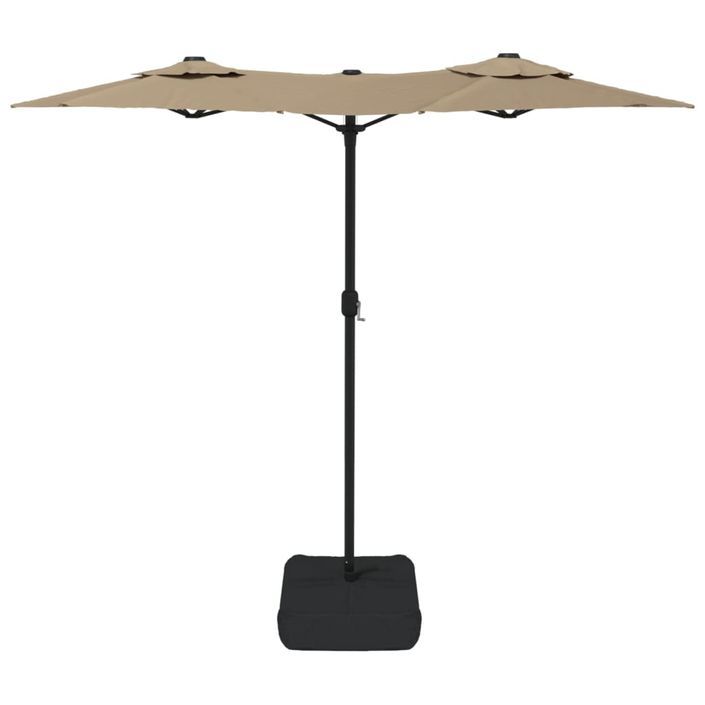 Parasol à double tête taupe 316x240 cm - Photo n°4