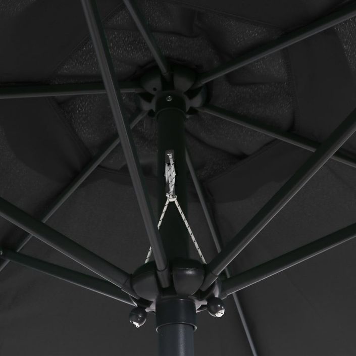 Parasol Anthracite 200x211 cm Aluminium - Photo n°2