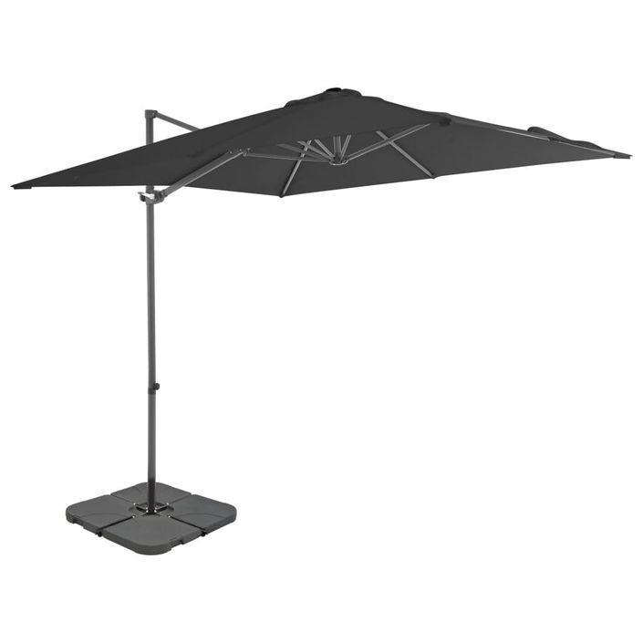 Parasol avec base portable Anthracite - Photo n°1