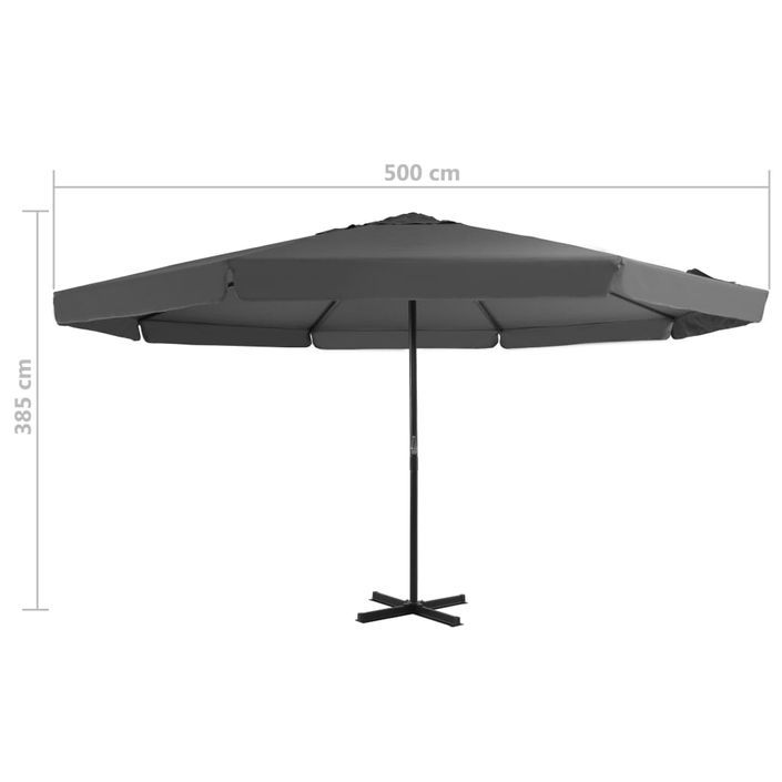 Parasol avec base portable Anthracite 2 - Photo n°12