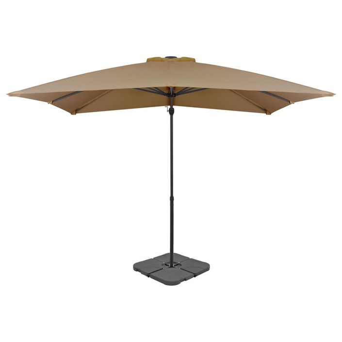 Parasol avec base portable Taupe 7 - Photo n°1