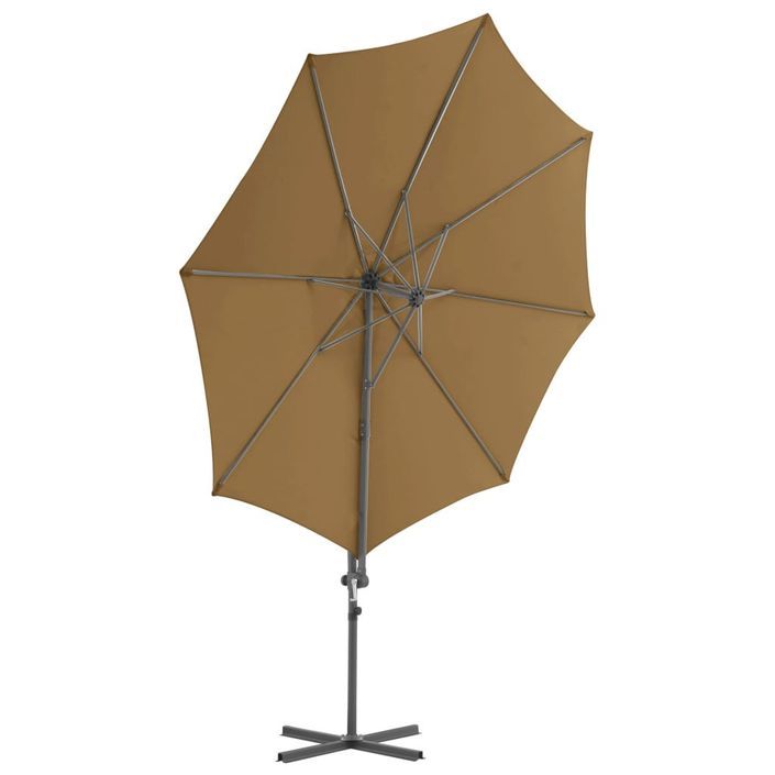 Parasol avec base portable Taupe 4 - Photo n°5