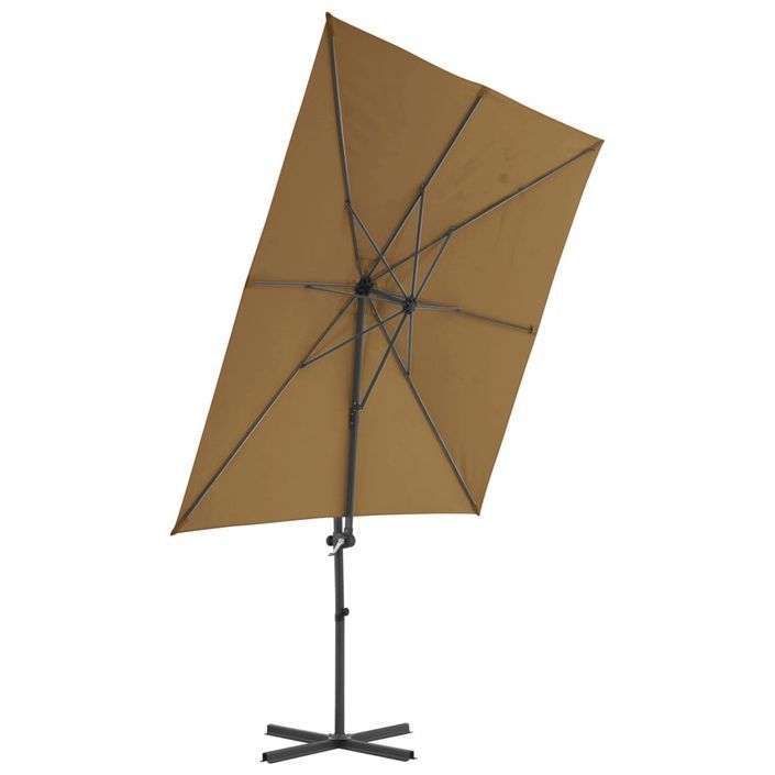 Parasol avec base portable Taupe 2 - Photo n°4