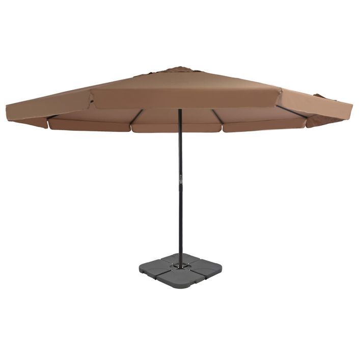 Parasol avec base portable Taupe 5 - Photo n°1