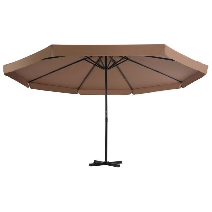 Parasol avec base portable Taupe 5 - Photo n°3